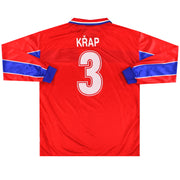 1998-00 Tschechische Republik Puma Match Issued Heimtrikot Křap #3 Langarm XL