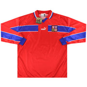1998-00 Tschechische Republik Puma Spielerversion Heimtrikot Langarm *m. Etiketten* XXL