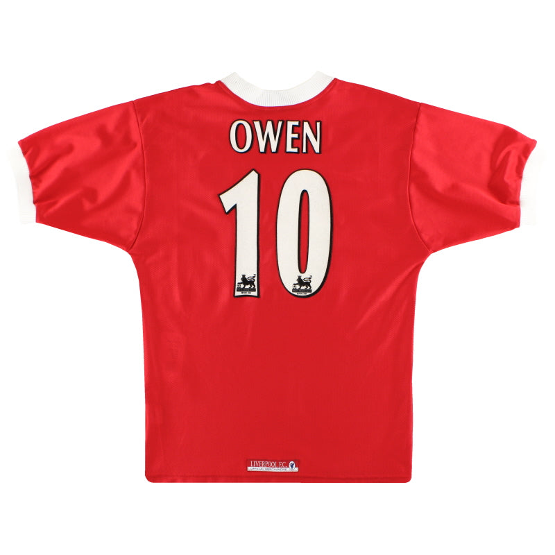 1998-00 Liverpool Reebok Heimtrikot Owen #10 XL