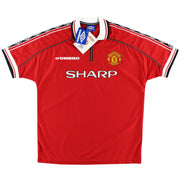 1998-00 Manchester United Umbro Heimtrikot *m/Etiketten* L