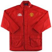1998-00 Manchester United Umbro Gepolsterter Bench Coat L