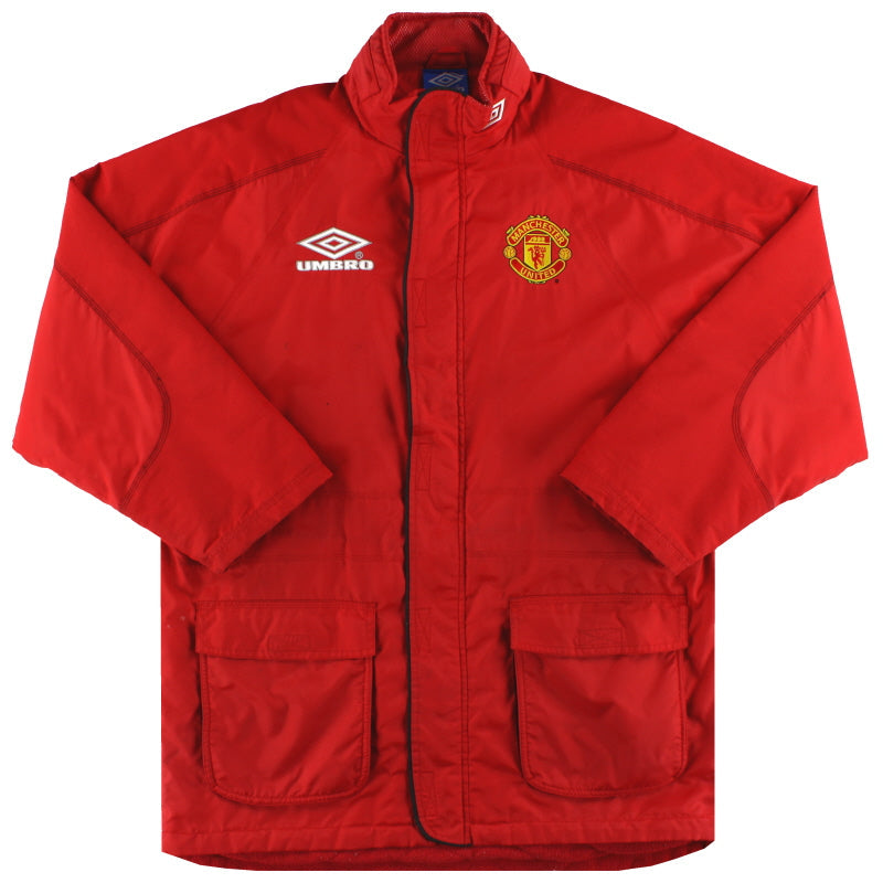 1998-00 Manchester United Umbro Gepolsterter Bench Coat L