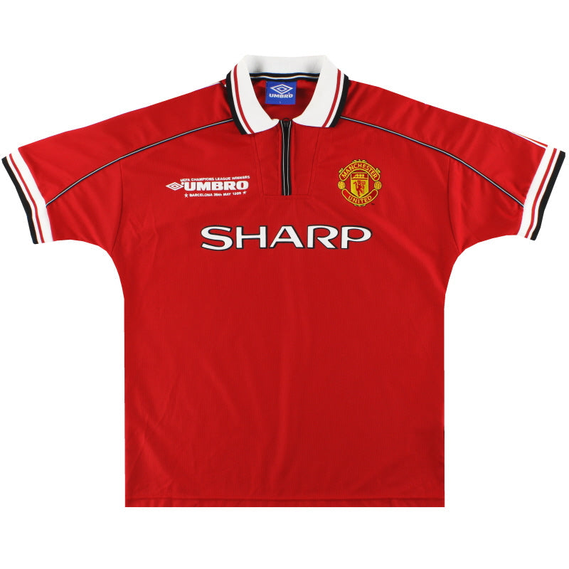 1998-00 Manchester United Umbro 'CL Sieger' Heimtrikot L