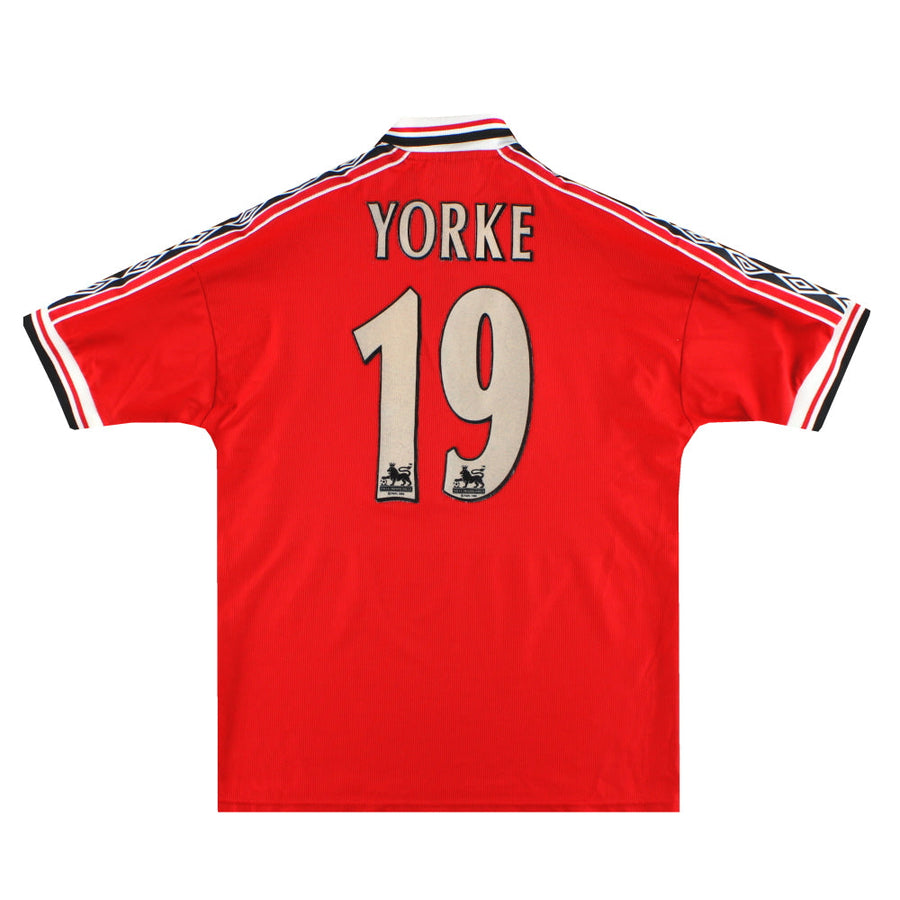 1998-00 Manchester United Umbro Heimtrikot Yorke #19 M