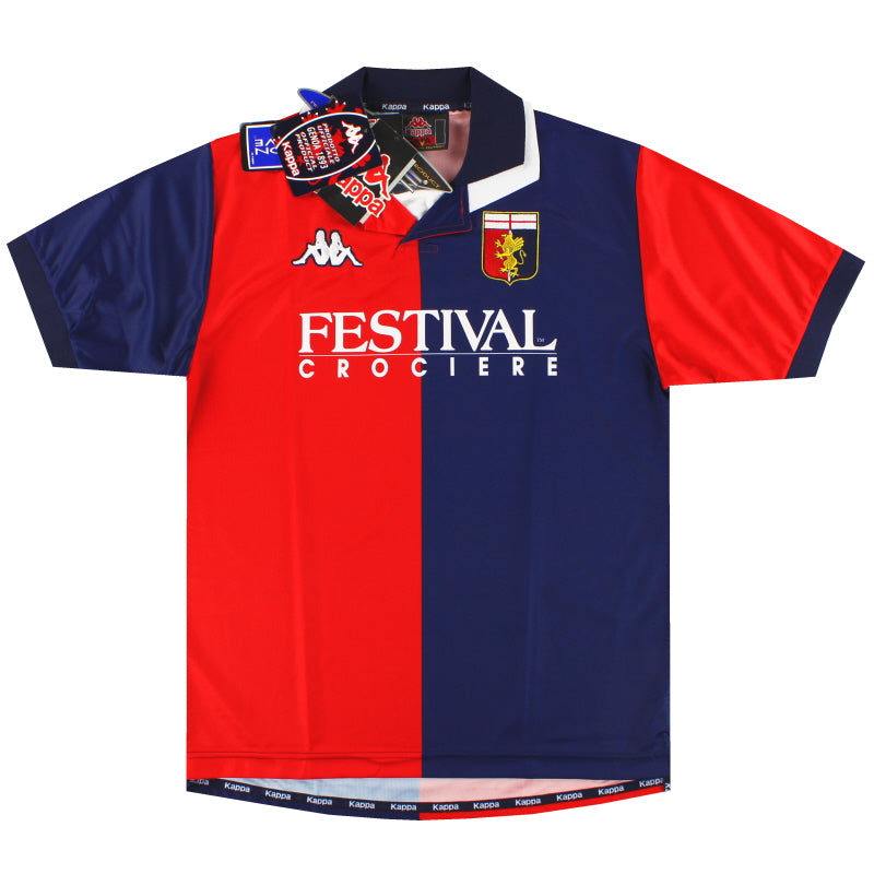1998-99 Genoa Kappa Heimtrikot *mit Etiketten* M