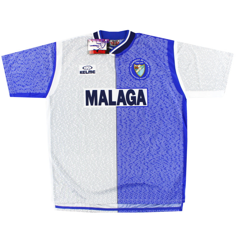 1998-99 Malaga Kelme „Special Edition“ Heimtrikot *m/Etiketten* XL