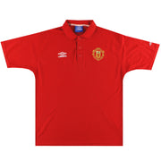 1998-99 Manchester United Umbro Poloshirt XL