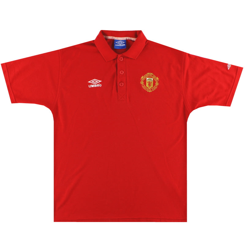 1998-99 Manchester United Umbro Poloshirt XL