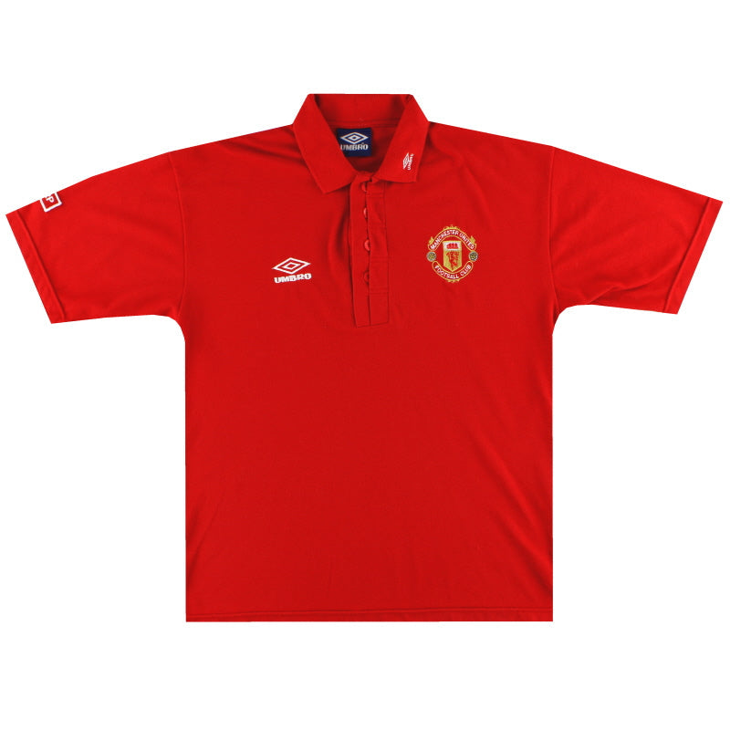 1998-99 Manchester United Umbro Poloshirt L