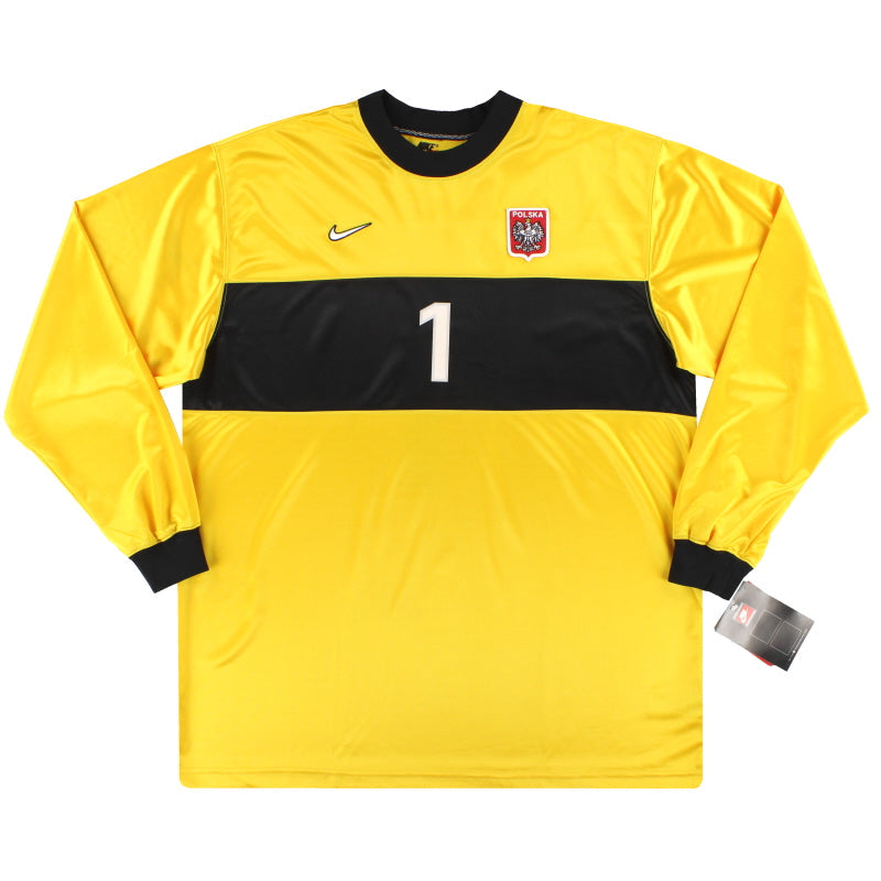 1998-99 Polen Nike Torwarttrikot Match Issue #1 *neu mit Etikett* XXL