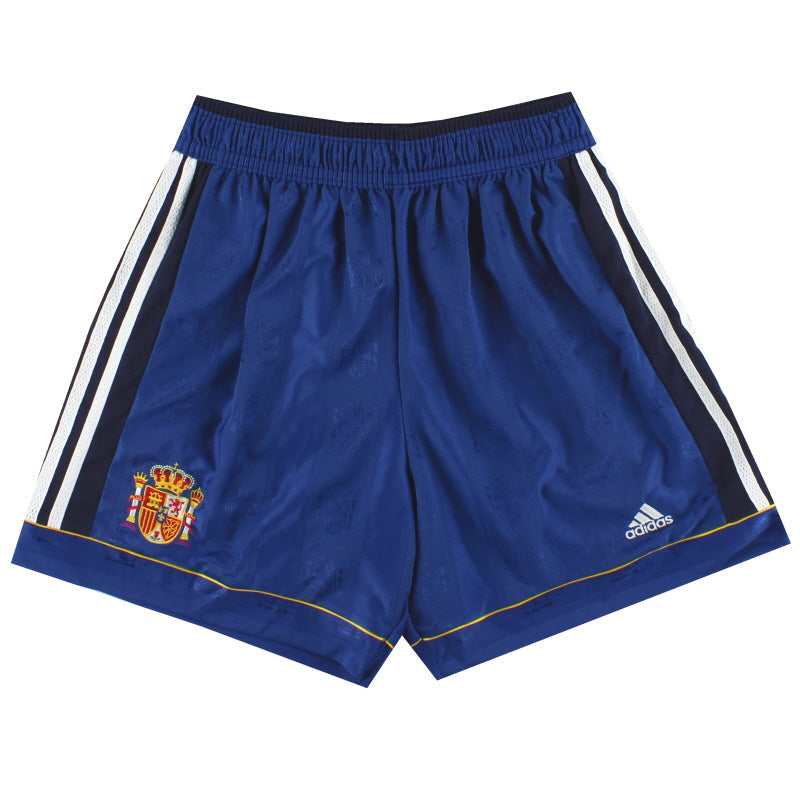 1998-99 Spanien adidas Muster Auswärtsshorts *Neuwertig* M