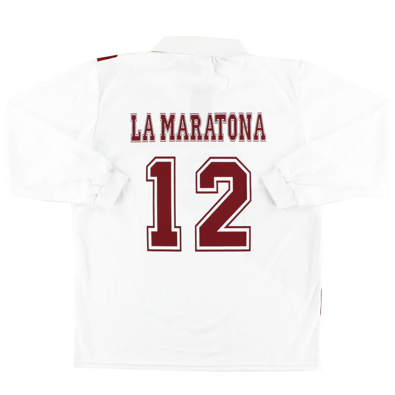 1998-99 Torino Player Issue Signiertes Auswärtstrikot #12 L/S XL