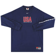 1998-99 USA Nike Grafik T-Shirt Langarm L