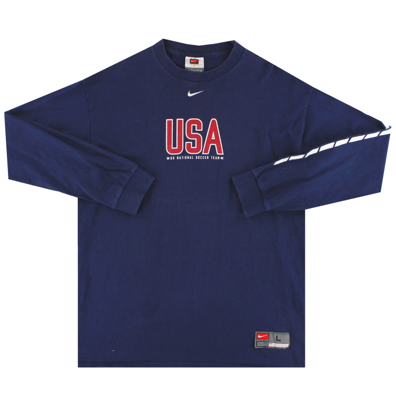 1998-99 USA Nike Grafik T-Shirt Langarm L