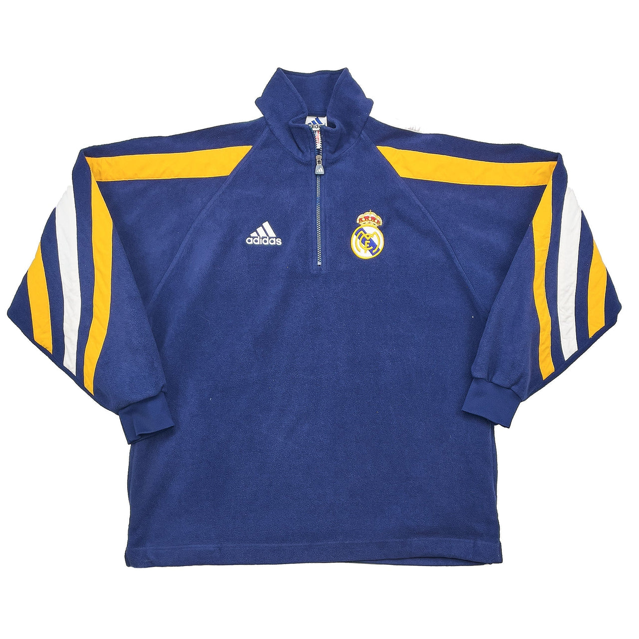 1998/99 REAL MADRID 1/4 ZIP FLEECE JACKET (M) ADIDAS