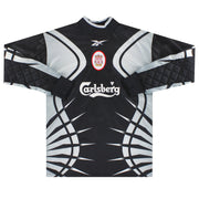 1999-00 Liverpool Reebok Torwart Trikot James #1 Y