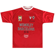 1999-00 Manchester United Umbro CL Final Graphic Tee *Neuwertig* L