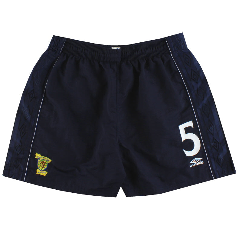 1999-00 Schottland Umbro Player Issue Auswärtsshorts #5 *Neuwertig* XL