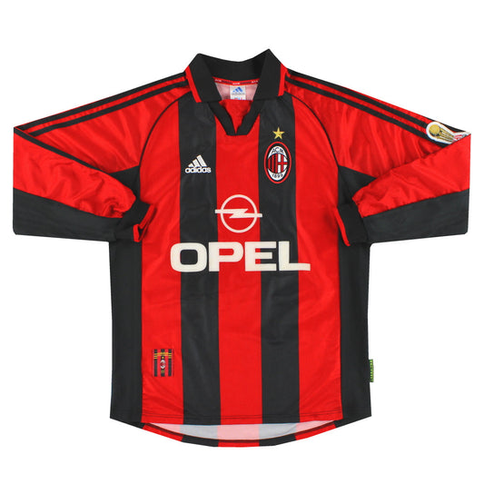 1999-00 AC Milan adidas Player Issue Centenary Home Shirt L/S