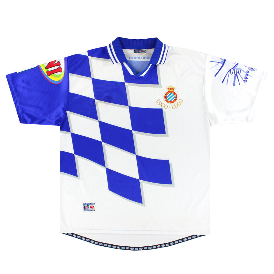 1999-00 Espanyol Jahrhundert Heimtrikot XL