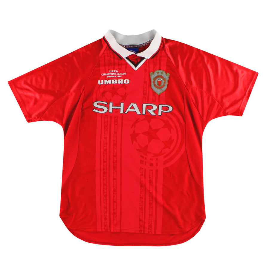 1999-00 Manchester United Umbro CL Winners Trikot M