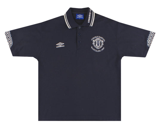 1999-00 Manchester United Umbro 'Champions' Polo Shirt XL