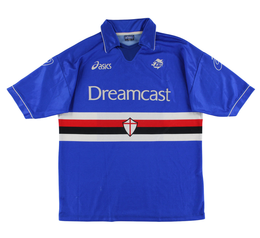 1999-00 Sampdoria Asics Home Shirt Ficini #21 XXL