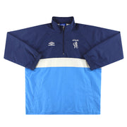 1999-01 Chelsea Umbro 1/4 Zip Kapuzen-Trainingsjacke XL
