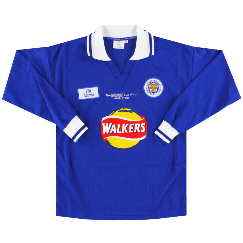 1999 Leicester Fox Leisure 'Worthington Cup Final' Heimtrikot L/S *Neuwertig* S