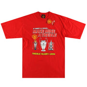 1999 Manchester United „Make Mine A Treble“ Grafik-T-Shirt *mit Etiketten*L