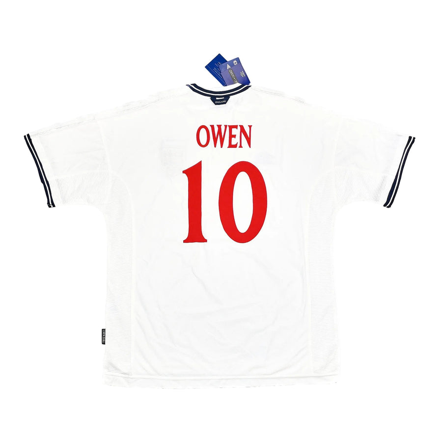 1999/01 England Owen Nr. 10 *Neu mit Etikett* Heimtrikot (XXL) Umbro