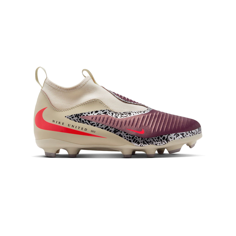 Nike Nike United Phantom 6 High Academy MG Jnr Fußballschuhe - Burgundy Crush/University Red-Fossil