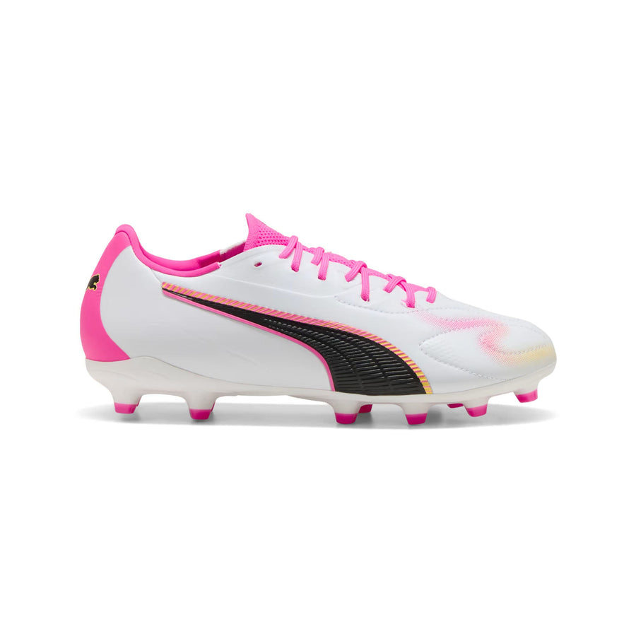 Puma King 20 Match FG/AG Jnr Fußballschuhe - Puma White/Poison Pink/Bright Aqua