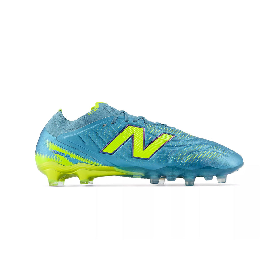 New Balance Tekela V5 Elite Low FG Fußballschuhe - Metallic Blue/Alkaline Green/Team Navy