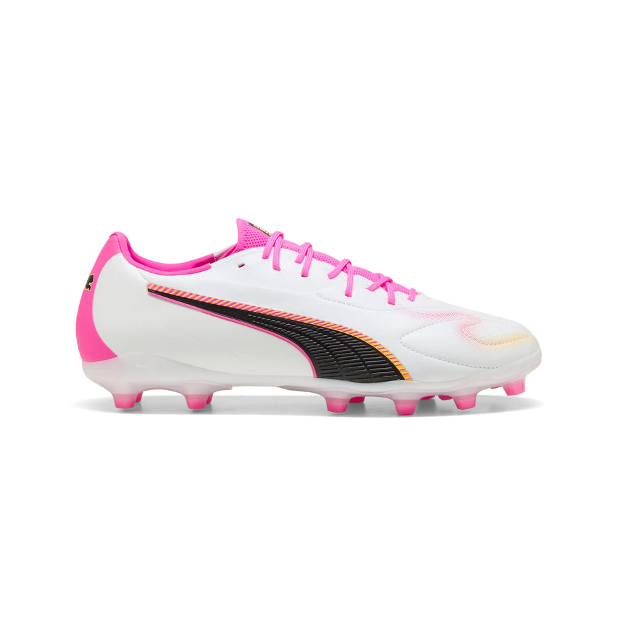 Puma King 20 Match FG/AG Fußballschuhe - Puma White/Poison Pink/Bright Aqua