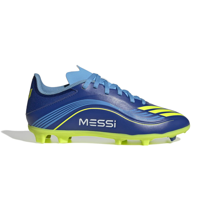 adidas F50 League Messi FG/MG Jnr Fußballschuhe - Team Royal Blue/Solar Yellow/Semi Blue Burst