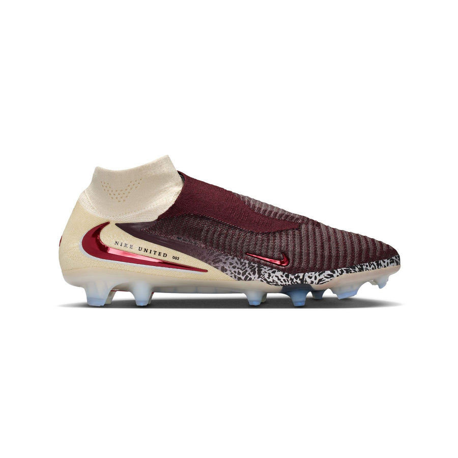 Nike Nike United Phantom 6 High Elite FG Fußballschuhe - Burgundy Crush/University Red/Fossil