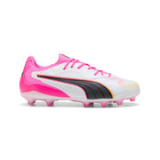 Puma King 20 Pro FG/AG Fußballschuhe - Puma White/Poison Pink/Bright Aqua
