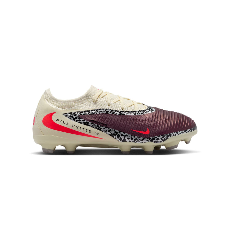Nike Nike United Phantom 6 Low Pro MG Jnr Fußballschuhe – Burgundy Crush/University Red/Fossil