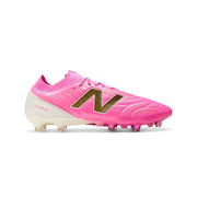 New Balance Tekela V5 Elite Low FG Fußballschuhe - Pink Heat/Metallic Gold/Pink Satin