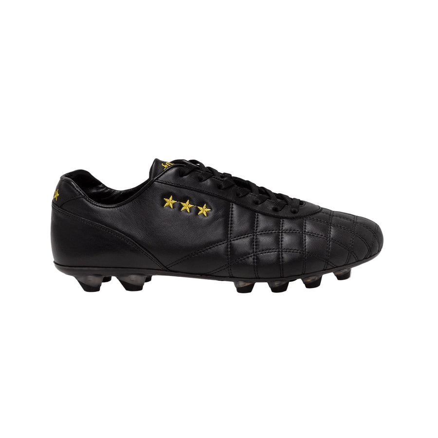 Pantofola d'Oro Del Duca FG/AG (Hergestellt in Italien) Fußballschuhe - Schwarz/Gold