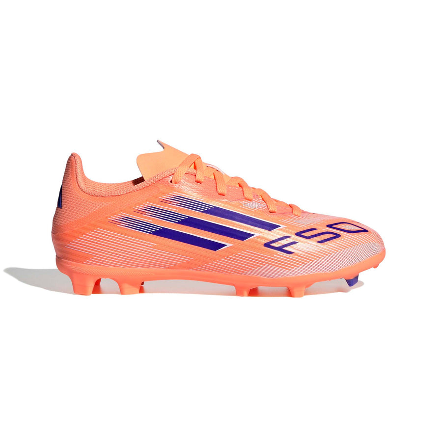 adidas F50 League FG/MG Jnr Fußballschuhe - Beam Orange/Lucid Blue/Ftwr White