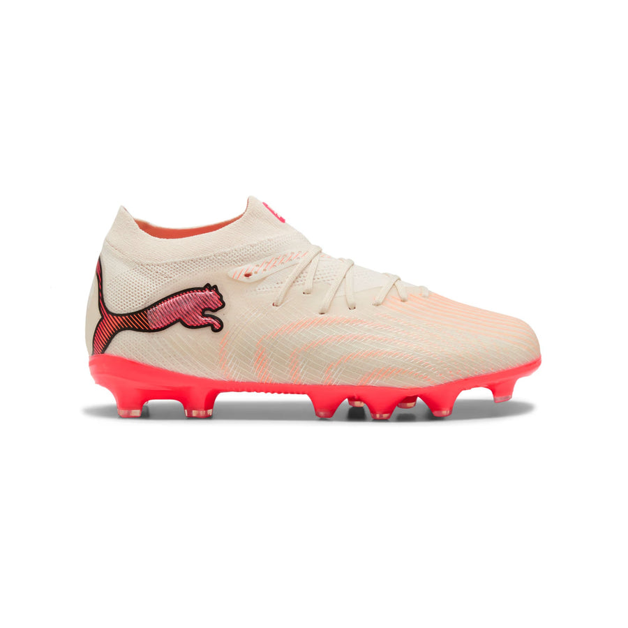 Puma Future 9 Pro FG/AG Jnr Fußballschuhe - Sugared Almond/Puma White/Red-Puma Black