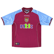 2000-01 Aston Villa Diadora Heimtrikot XS