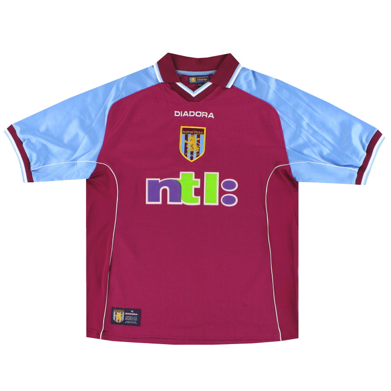 2000-01 Aston Villa Diadora Heimtrikot XS