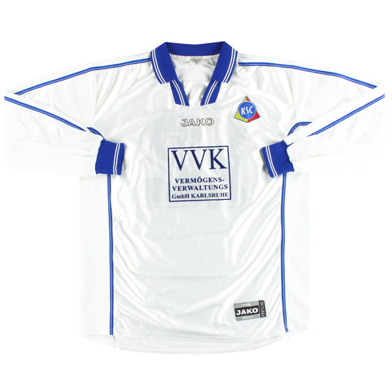 2000-02 Karlsruhe Jako Player Issue Auswärtstrikot #12 L/S XL