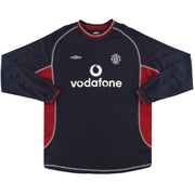 2000-01 Manchester United Umbro Auswärtstrikot Langarm XL