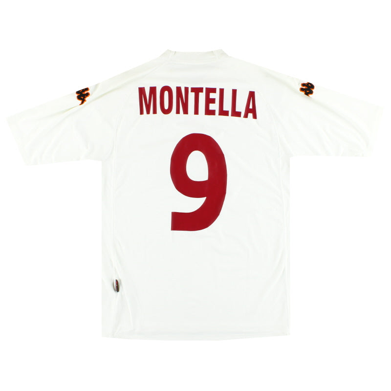 2002-03 Roma Kappa Auswärtstrikot Montella #9 *neu mit Etikett* M