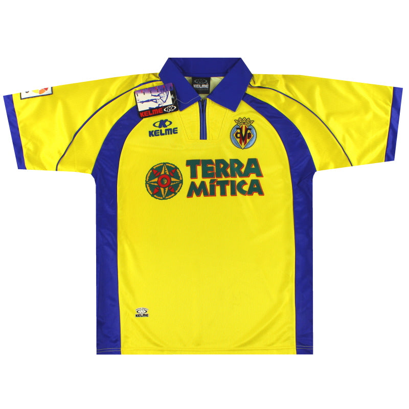 2000-01 Villarreal Kelme Heimtrikot *m/Etikett* L
