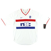 2000-01 Rangers Nike Auswärtstrikot *m. Etiketten* L